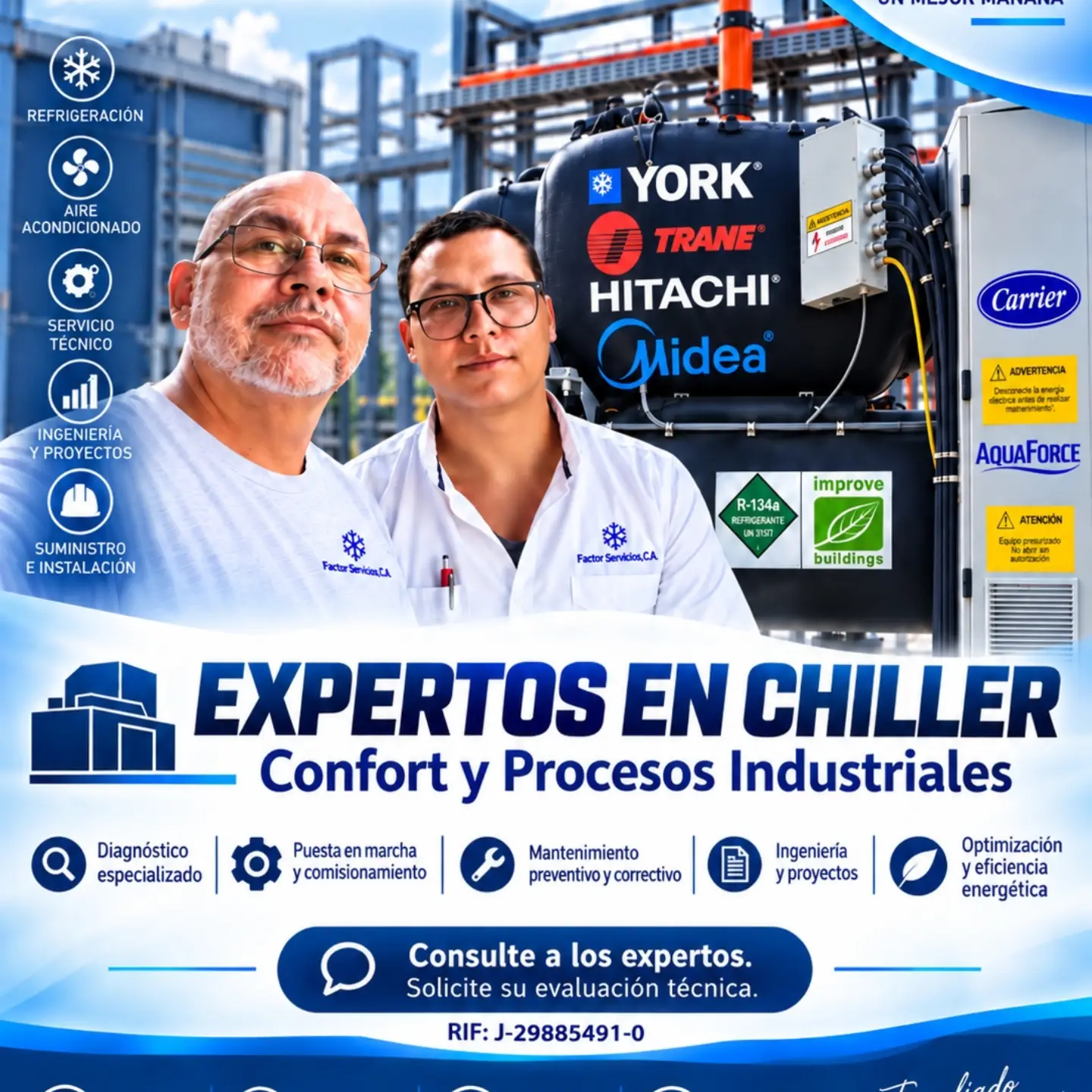 Factor Servicios C.A. - Expertos en Chiller Confort y Procesos Industriales
