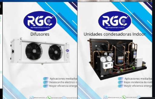 RGC Refrigeration Parts - Difusores y Unidades Condensadoras